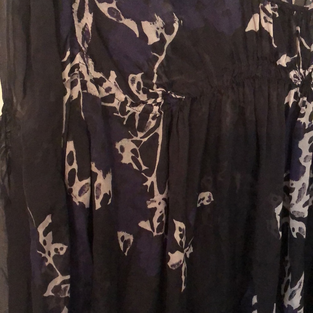 Zara Black and Purple Floral Blouse - Picture 4 of 14